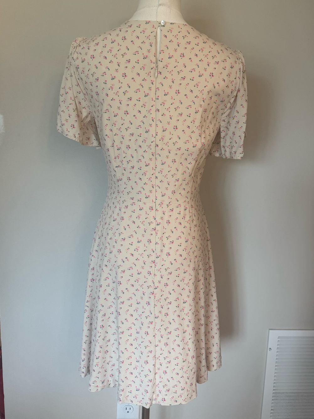 Madewell Tie-Sleeve Retro Dress Dutch Dandelions Floral Size 0 Mini Dress - Picture 5 of 16